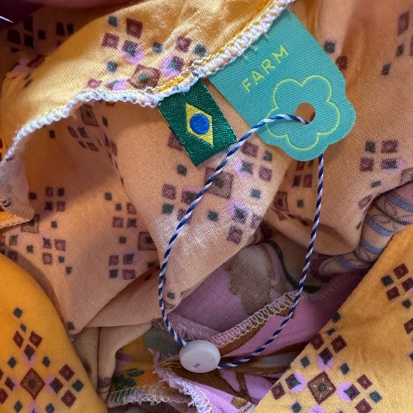 FARM Rio Printed High Neck Mini Dress Large - Picture 5 of 7